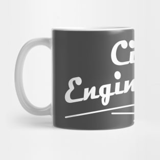 Civil Engineer Slope White Text Mug